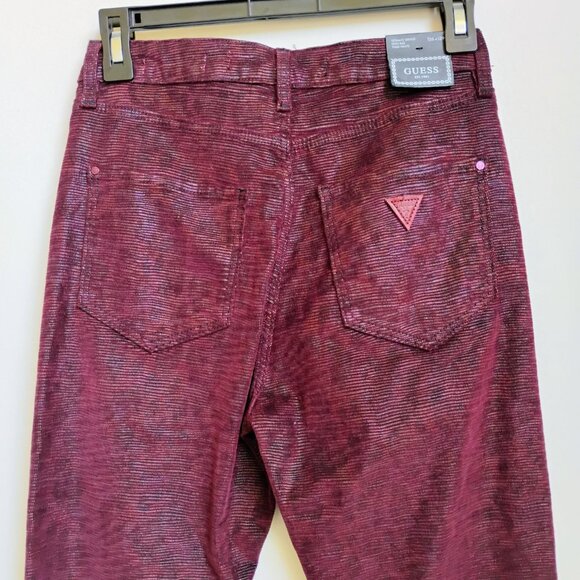 Guess burgundy corduroy jeggings size 26 - Picture 4 of 4